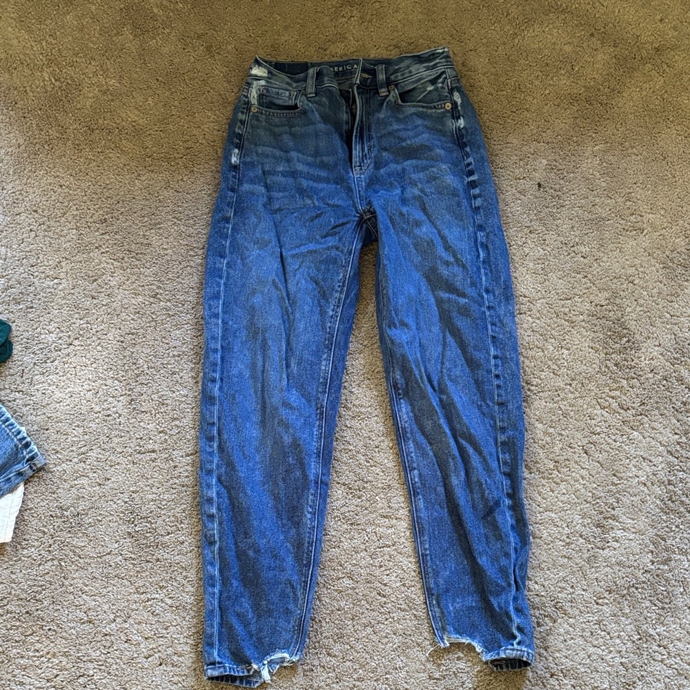 American Eagle Outfitters Dark Blue Straight Leg Jeans